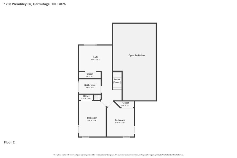 2,345/Mo, 1208 Wembley Dr Hermitage, TN 37076 Floor Plan View 2