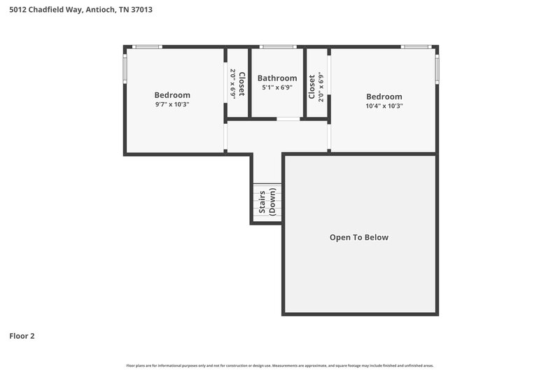 2,155/Mo, 5012 Chadfield Way Antioch, TN 37013 Floor Plan View 2
