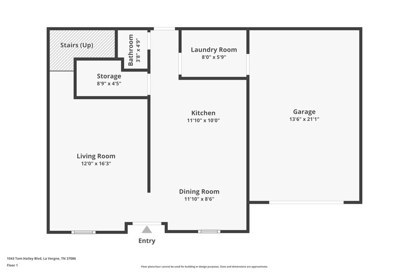 1,845/Mo, 1043 Tom Hailey Blvd La Vergne, TN 37086 Floor Plan View