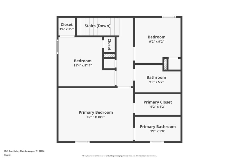 1,845/Mo, 1043 Tom Hailey Blvd La Vergne, TN 37086 Floor Plan View 2