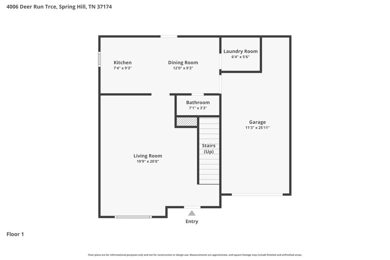 1,985/Mo, 4006 Deer Run Trace Spring Hill, TN 37174 Floor Plan View
