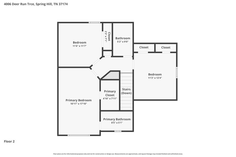 1,985/Mo, 4006 Deer Run Trace Spring Hill, TN 37174 Floor Plan View 2