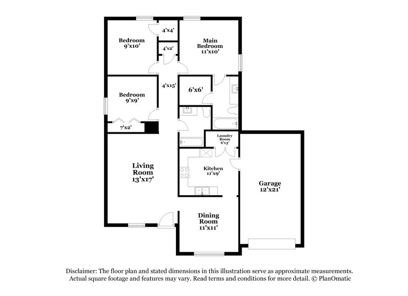 1,705/Mo, 4837 Nina Marie Ave Murfreesboro, TN 37129 Floor Plan View