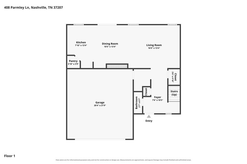 2,285/Mo, 408 Parmley Ln Nashville, TN 37207 Floor Plan View