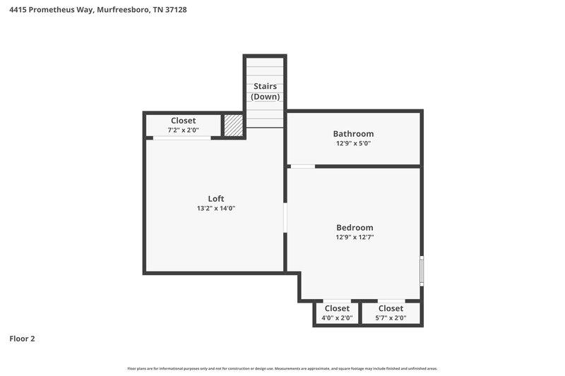 2,240/Mo, 4415 Prometheus Way Murfreesboro, TN 37128 Floor Plan View 2