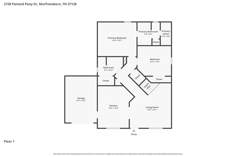 1,965/Mo, 2728 Painted Pony Dr Murfreesboro, TN 37128 Floor Plan View