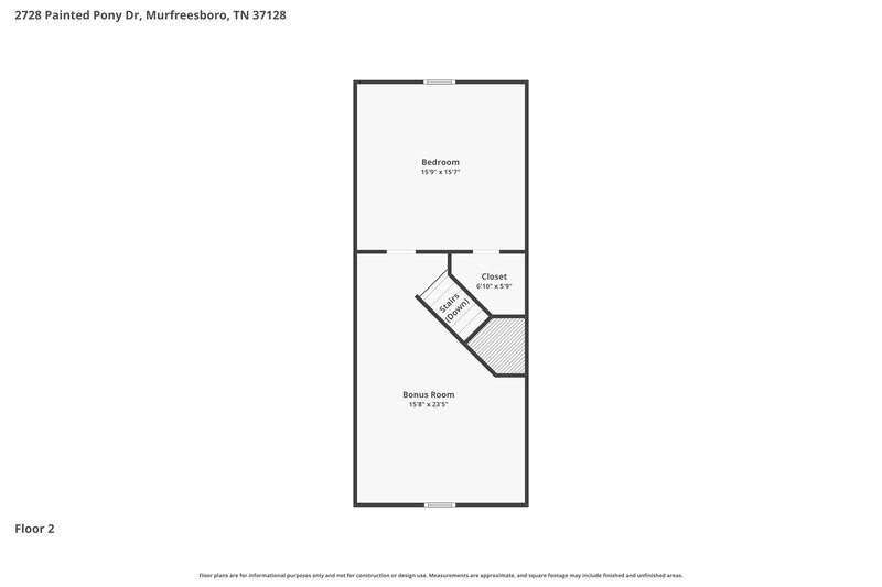 1,965/Mo, 2728 Painted Pony Dr Murfreesboro, TN 37128 Floor Plan View 2