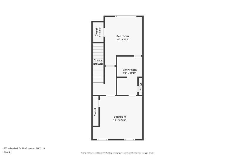 1,915/Mo, 233 Indian Park Dr Murfreesboro, TN 37128 Floor Plan View 2