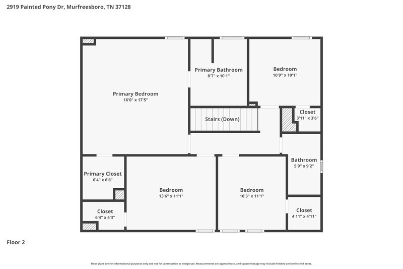2,395/Mo, 2919 Painted Pony Dr Murfreesboro, TN 37128 Floor Plan View