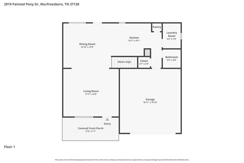 2,395/Mo, 2919 Painted Pony Dr Murfreesboro, TN 37128 Floor Plan View 2