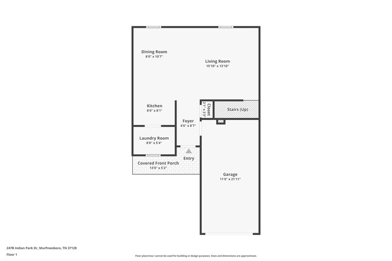 1,860/Mo, 247B Indian Park Dr Murfreesboro, TN 37128 Floor Plan View