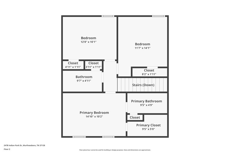 1,860/Mo, 247B Indian Park Dr Murfreesboro, TN 37128 Floor Plan View 2
