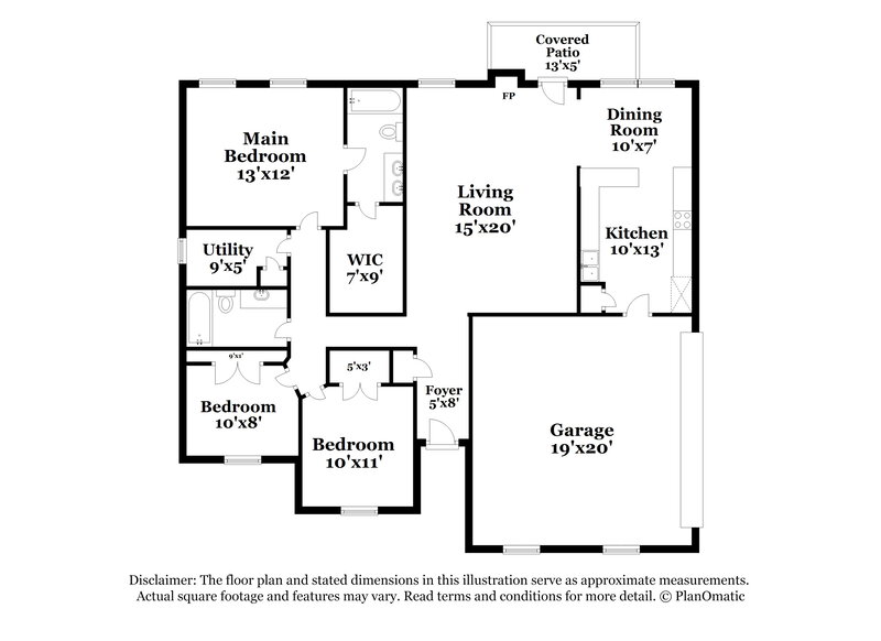 2,100/Mo, 1547 Saint Andrews Dr Murfreesboro, TN 37128 Floor Plan View