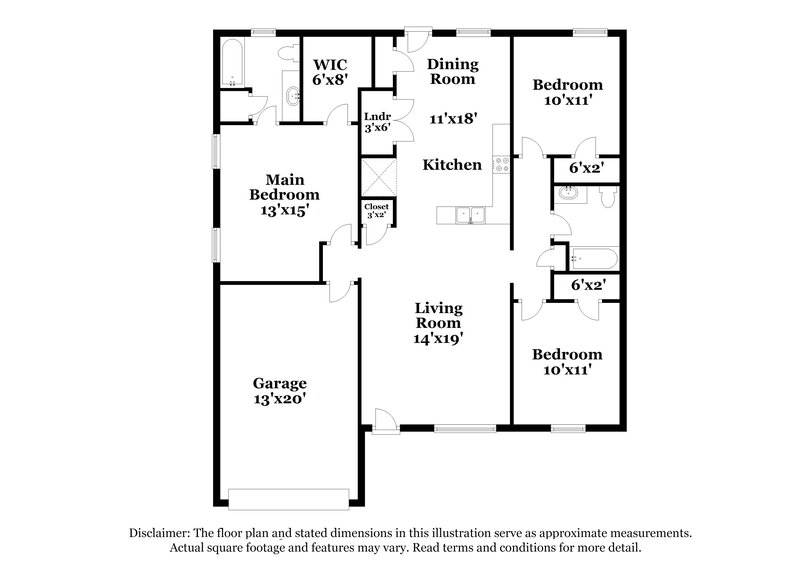 3,140/Mo, 1514 Killarney Dr Murfreesboro, TN 37128 Floorplan View