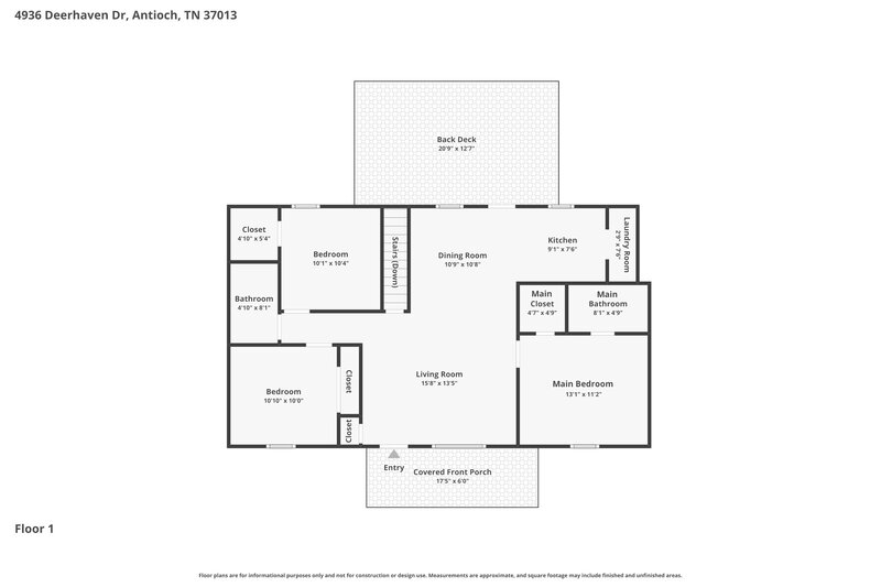 2,065/Mo, 4936 Deerhaven Dr Antioch, TN 37013 Floor Plan View
