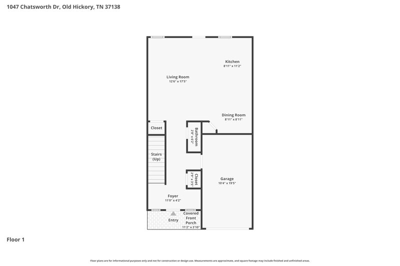 1,990/Mo, 1047 Chatsworth Dr Old Hickory, TN 37138 Floor Plan View