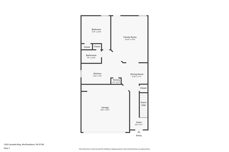 2,255/Mo, 1233 Catawba Way Murfreesboro, TN 37130 Floor Plan View
