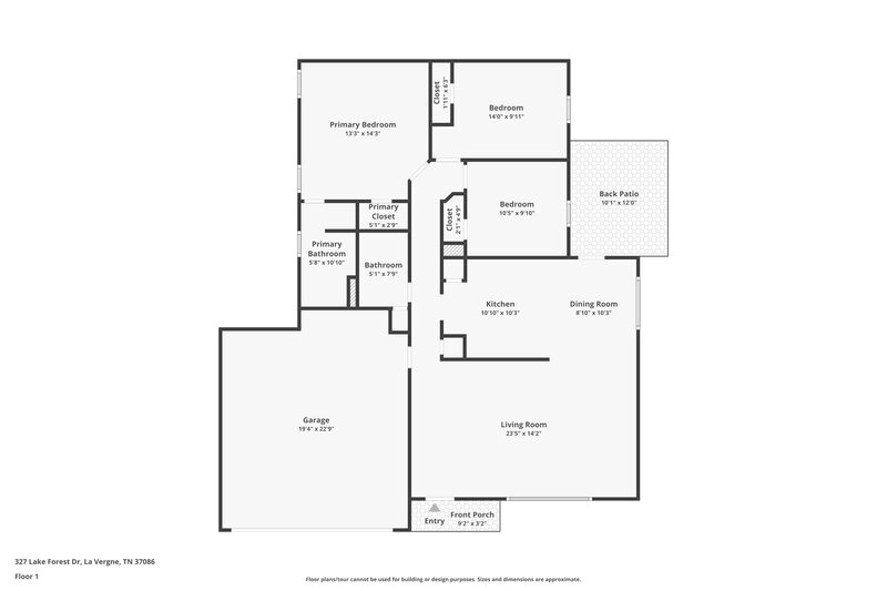 1,890/Mo, 327 Lake Forest Dr La Vergne, TN 37086 Floor Plan View