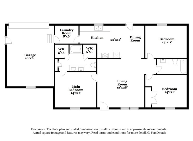 1,830/Mo, 2227 Sawmill St Murfreesboro, TN 37128 Floor Plan View