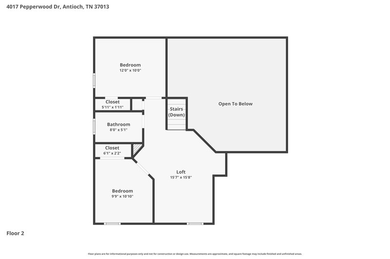 2,280/Mo, 4017 Pepperwood Dr Antioch, TN 37013 Floor Plan View 2