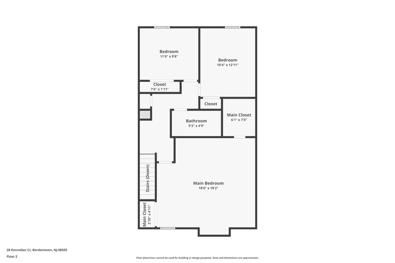 2,825/Mo, 28 KENNEBEC CT Bordentown, NJ 08505 Floor Plan View 2