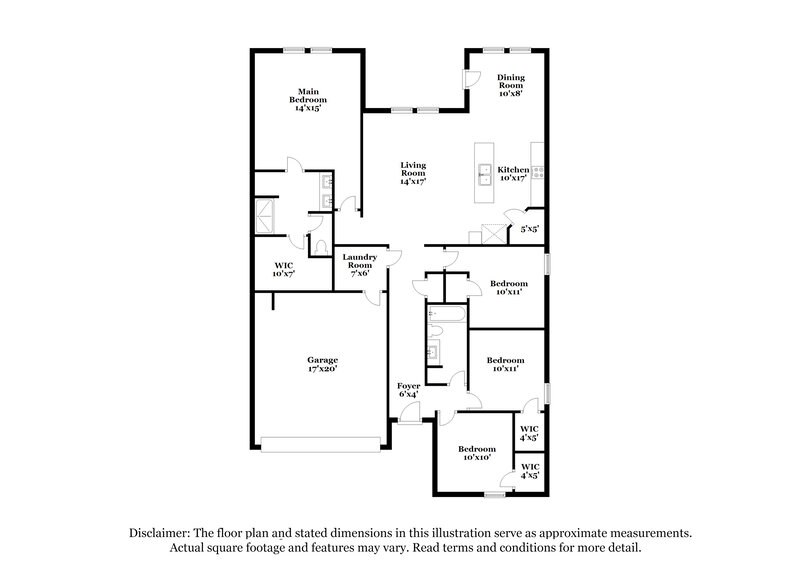 1,835/Mo, 4001 Sara Park Drive Mustang, OK 73064 Floor Plan View