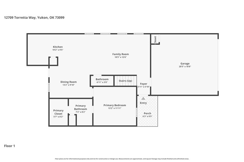 2,210/Mo, 12709 Torretta Way Yukon, OK 73099 Floor Plan View