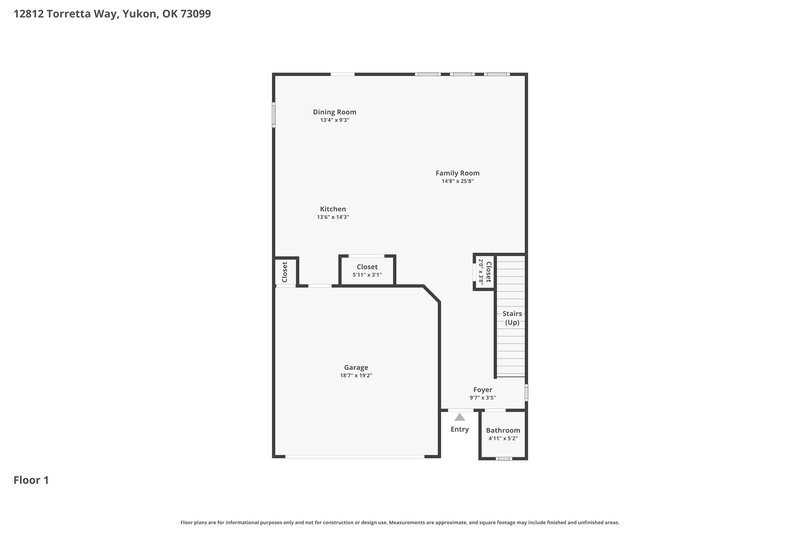 1,990/Mo, 12812 Torretta Way Yukon, OK 73099 Floor Plan View
