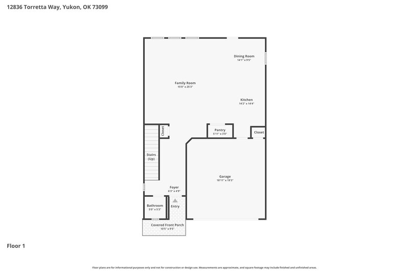 1,990/Mo, 12836 Torretta Way Yukon, OK 73099 Floorplan View