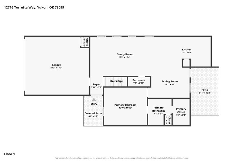 1,995/Mo, 12716 Torretta Way Yukon, OK 73099 Floor Plan View