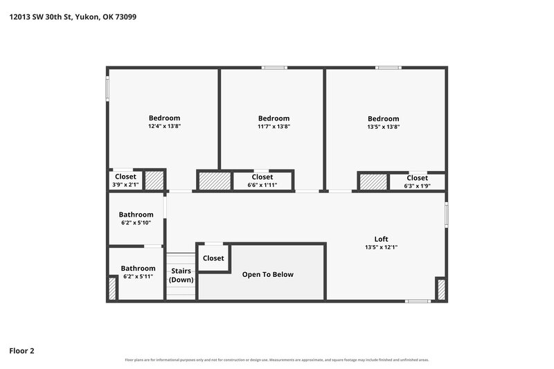 2,245/Mo, 12013 SW 30th St Yukon, OK 73099 Floor Plan View