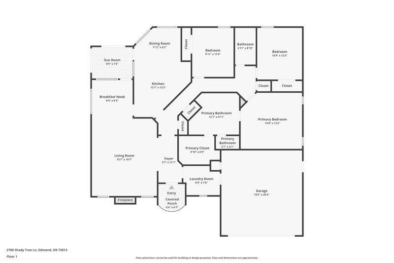 1,780/Mo, 2700 Shady Tree Ln Edmond, OK 73013 Floor Plan View