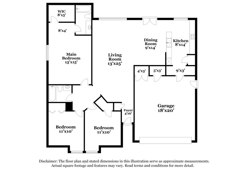 1,480/Mo, 1720 Windchime Dr Norman, OK 73071 Floor Plan View