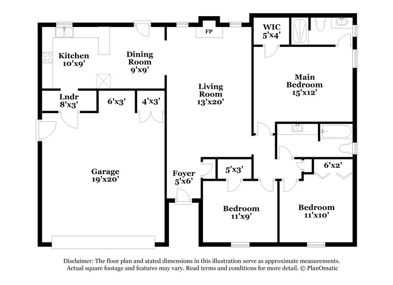 1,306/Mo, 2835 Juvene Circle Spencer, OK 73084 Floor Plan View
