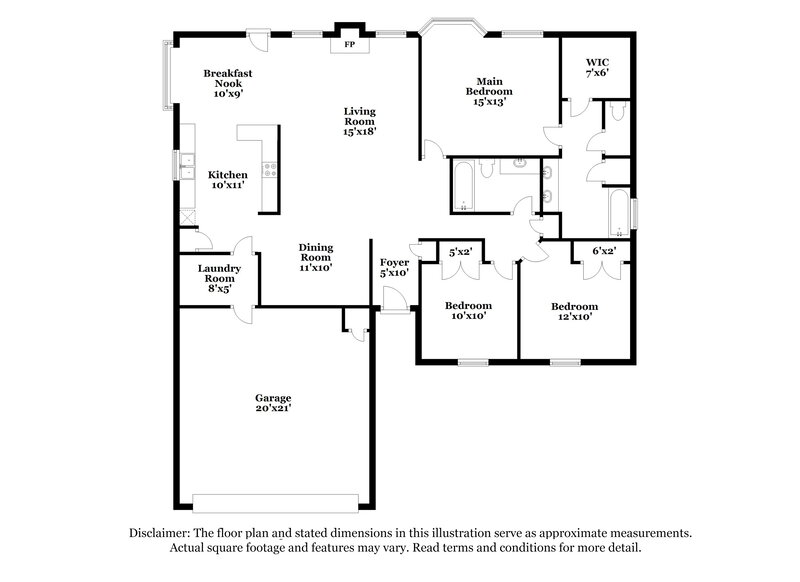 2,920/Mo, 420 Marrgate Dr Yukon, OK 73099 Floor Plan View