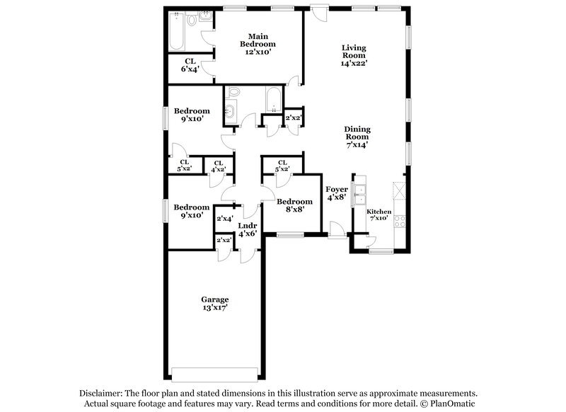 2,160/Mo, 1101 Edinburg Dr Yukon, OK 73099 Floor Plan View