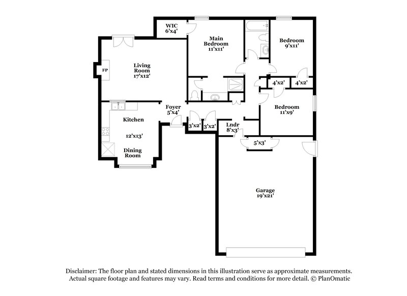 1,930/Mo, 9705 Oaktree Terrace Midwest City, OK 73130 Floorplan View