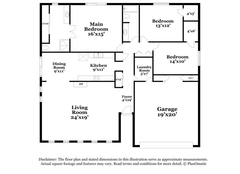 1,585/Mo, 8916 Northridge Terrace Oklahoma City, OK 73132 Floor Plan View