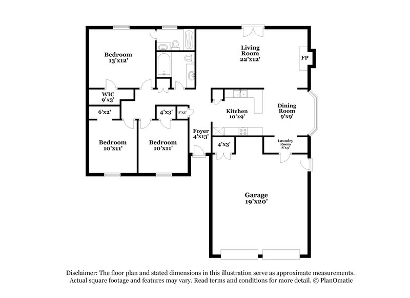 1,465/Mo, 9205 N Eagle Ln Oklahoma City, OK 73132 Floorplan View