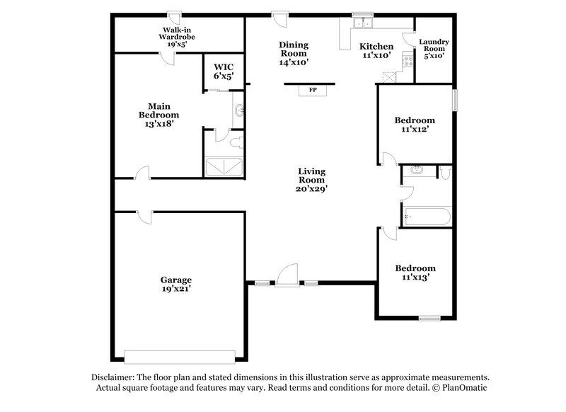 1,445/Mo, 5416 Embers Dr Oklahoma City, OK 73135 Floor Plan View