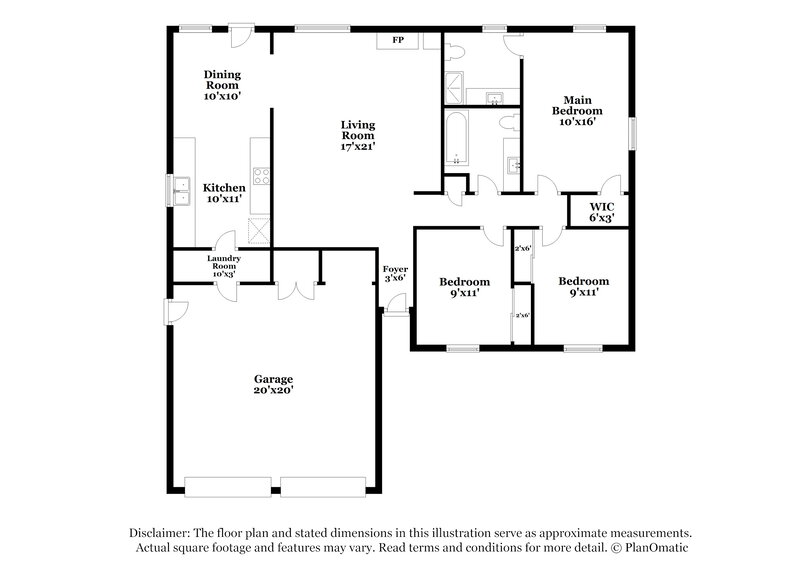 1,500/Mo, 12604 Whispering Hollow Dr Oklahoma City, OK 73142 Floor Plan View