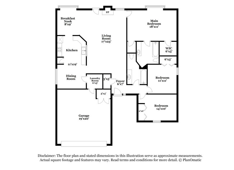 1,280/Mo, 12817 Brandon Pl Oklahoma City, OK 73142 Floor Plan View