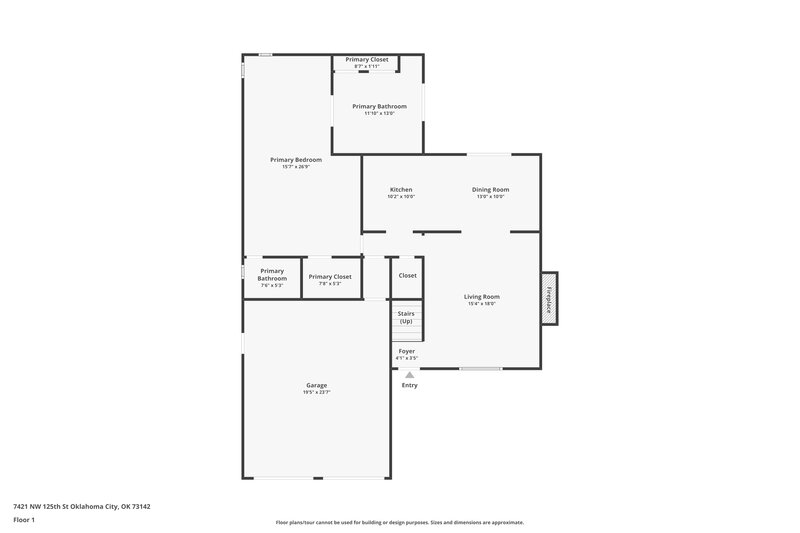 1,535/Mo, 7421 NW 125th St Oklahoma City, OK 73142 Floor Plan View