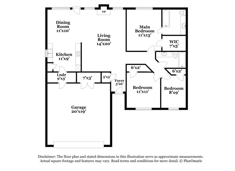 1,460/Mo, 10312 Lighthouse Ct Oklahoma City, OK 73159 Floor Plan View