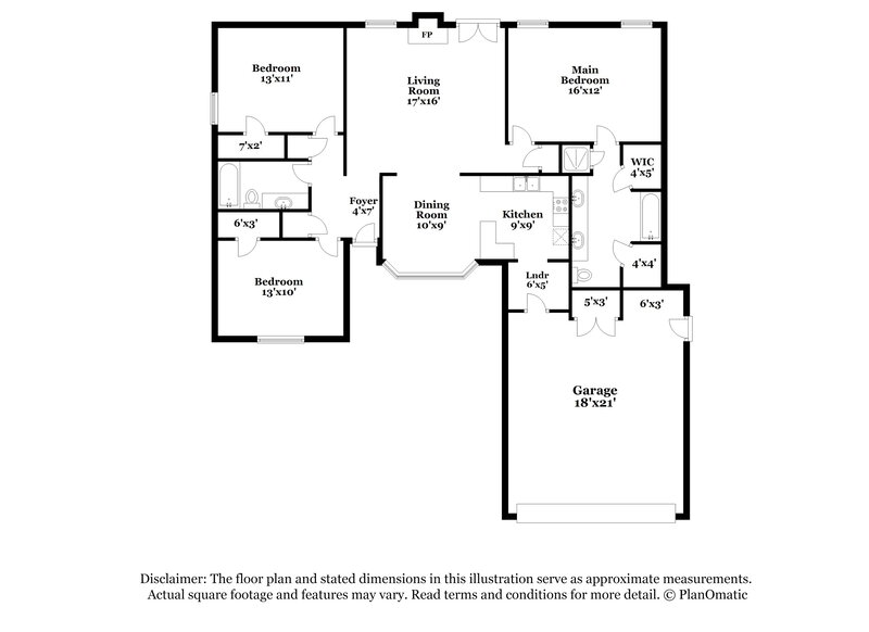 1,310/Mo, 312 SE 6th St Moore, OK 73160 Floor Plan View