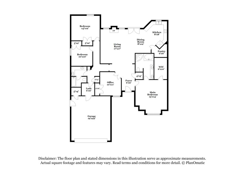 1,615/Mo, 2617 SE 6th Circle Moore, OK 73160 Floor Plan View