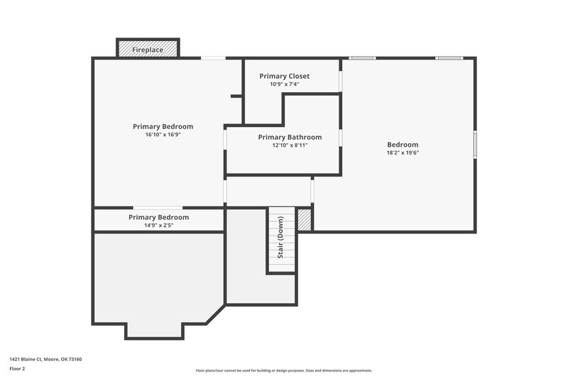 1,725/Mo, 1421 Blaine Ct Moore, OK 73160 Floor Plan View