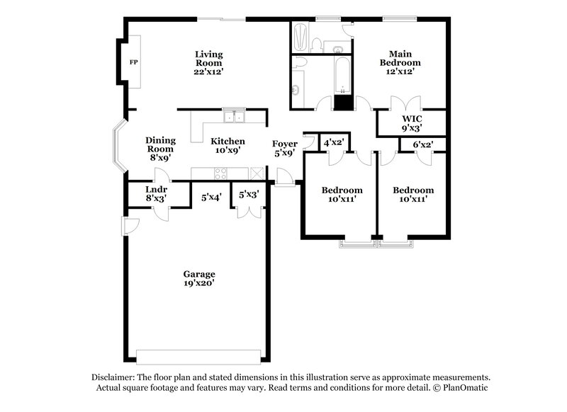 1,625/Mo, 1205 Northridge Rd Moore, OK 73160 Floor Plan View