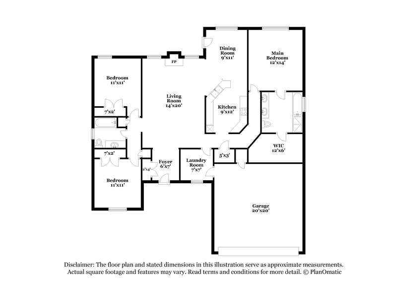 1,645/Mo, 2004 NE 32nd St Moore, OK 73160 Floor Plan View