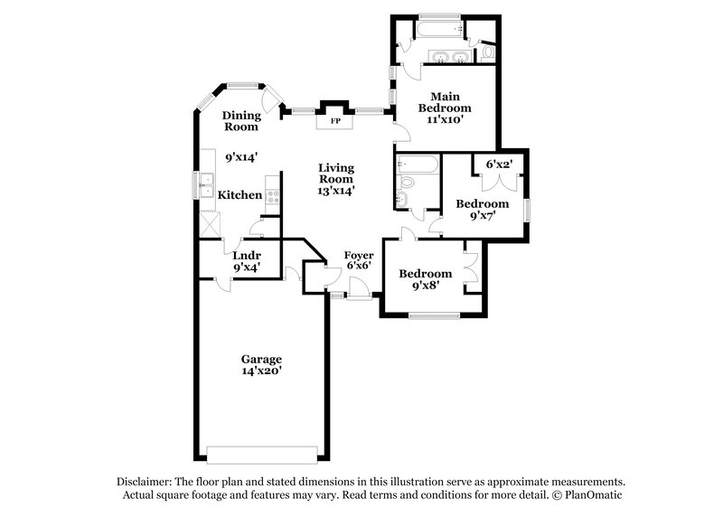 1,645/Mo, 1813 SE 14th St Moore, OK 73160 Floor Plan View
